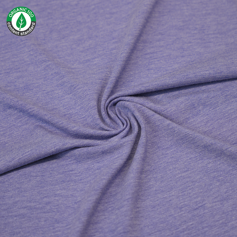 Tessuto t-shirt in bambù organico/cotone tratto