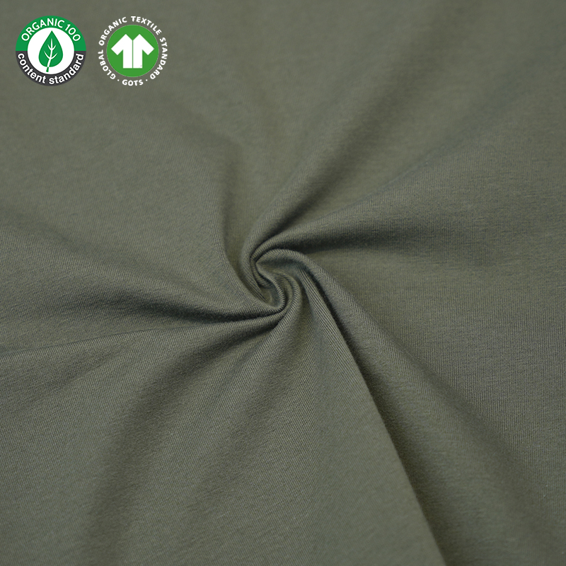 Tessuto di maglia spandex di cotone organico